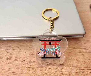 acrylic flower shaped keychain